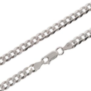 4 Srebrny łańcuszek rodowany pełny pancerka Próby 925 gr. 22.39 (55 cm)
