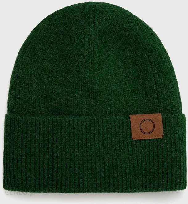 i-answear-lab-czapka-welniana-damska-kolor-zielony-z-grubej-dzianiny-welniana