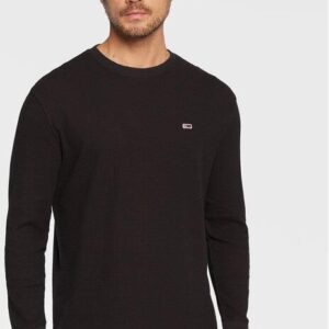 Tommy Jeans Longsleeve Waffle DM0DM15041 Czarny Regular Fit