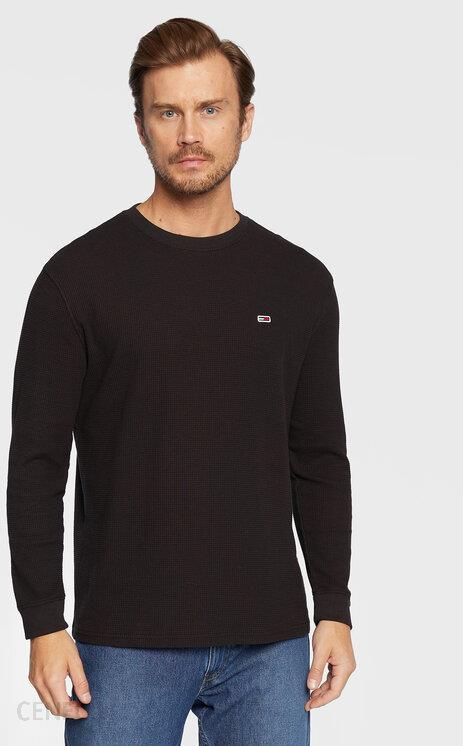 Tommy Jeans Longsleeve Waffle DM0DM15041 Czarny Regular Fit