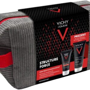 Vichy Homme XMASS Homme Structure Force - krem przeciwzmarszczkowy, 50ml+Homme Hydra Mag C - żel pod prysznic, 200ml